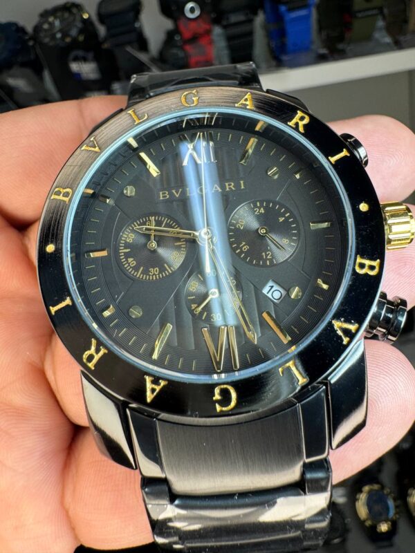 Relógio masculino Bvlgari Iron Man preto linha Diamante - Imagem 3